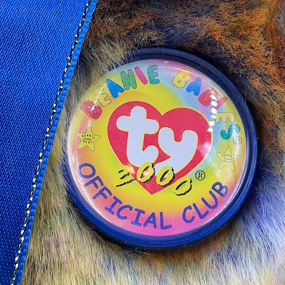 Retired Ty 2000 Original Clubby III Beanie Baby Buddy 15” Bear. - Picture 8 of 9